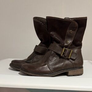 AKIRA Dark Brown Combat Boots